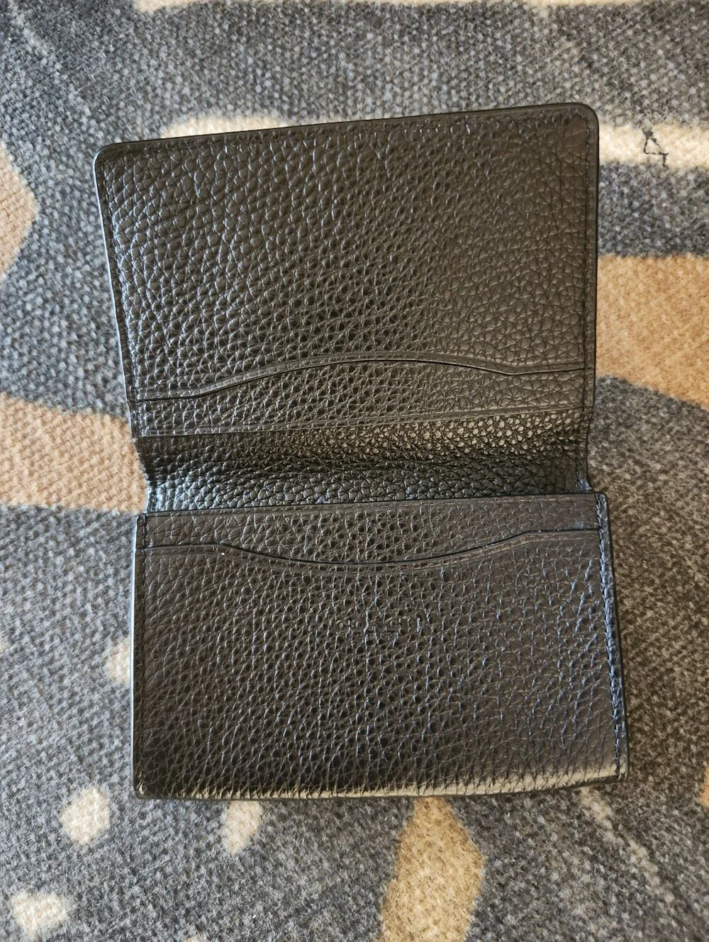 Coach 2021 Black Pebbled Leather Card Case Wallet Cardholder NWOT